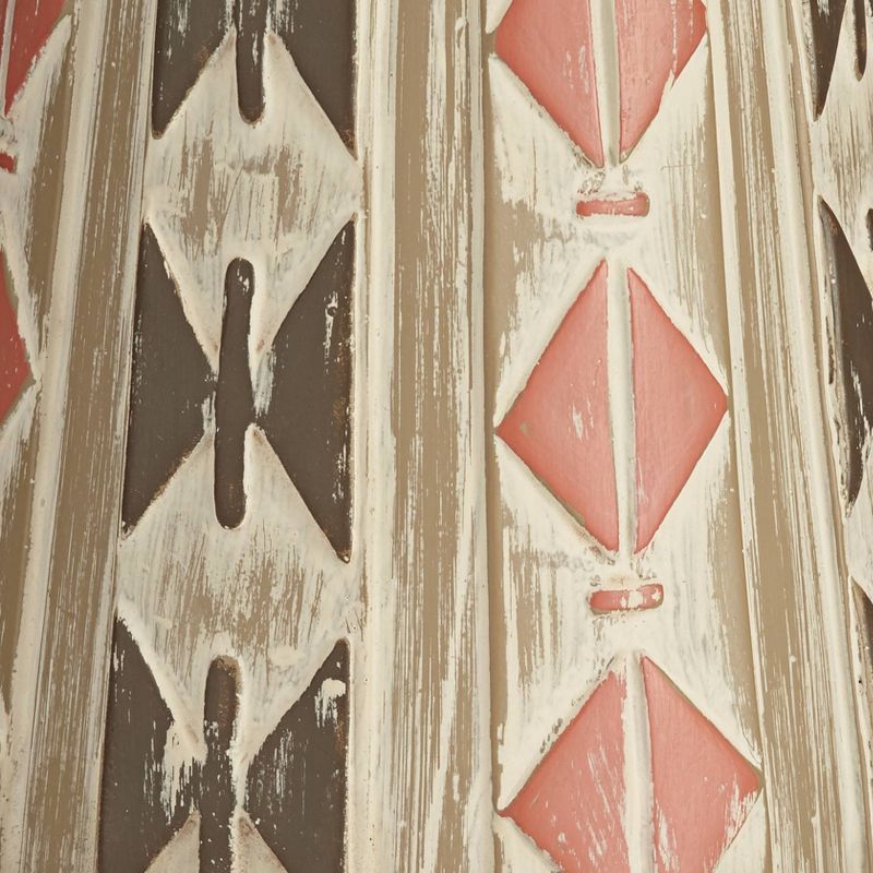 John Timberland Table Lamps Set of 2 with USB Port Southwest Style Tapering Column Oatmeal Fabric Drum Shade Living Room Bedroom