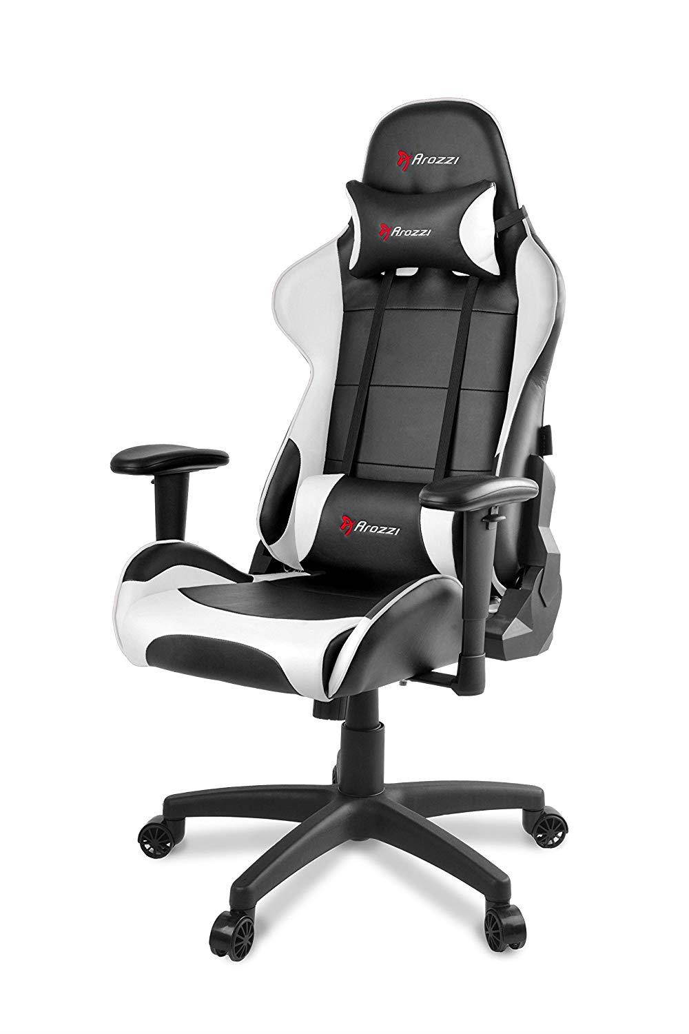 Arozzi VERONA-V2-WT Advanced Racing Style Gaming Chair with High Backrest White