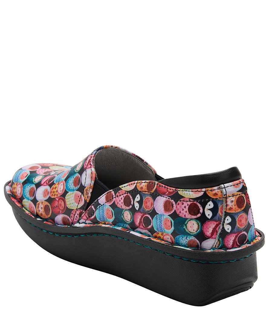 Alegria Debra Fresh Baked Printed Leather Clogs