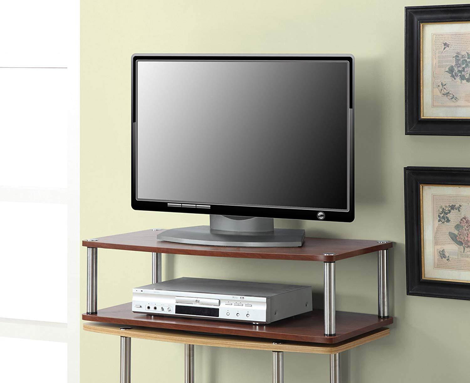 Convenience Concepts Designs2Go 2-Tier TV Swivel Board for Flat Panel TV's Up to 32-Inch or 60-Pounds, Cherry