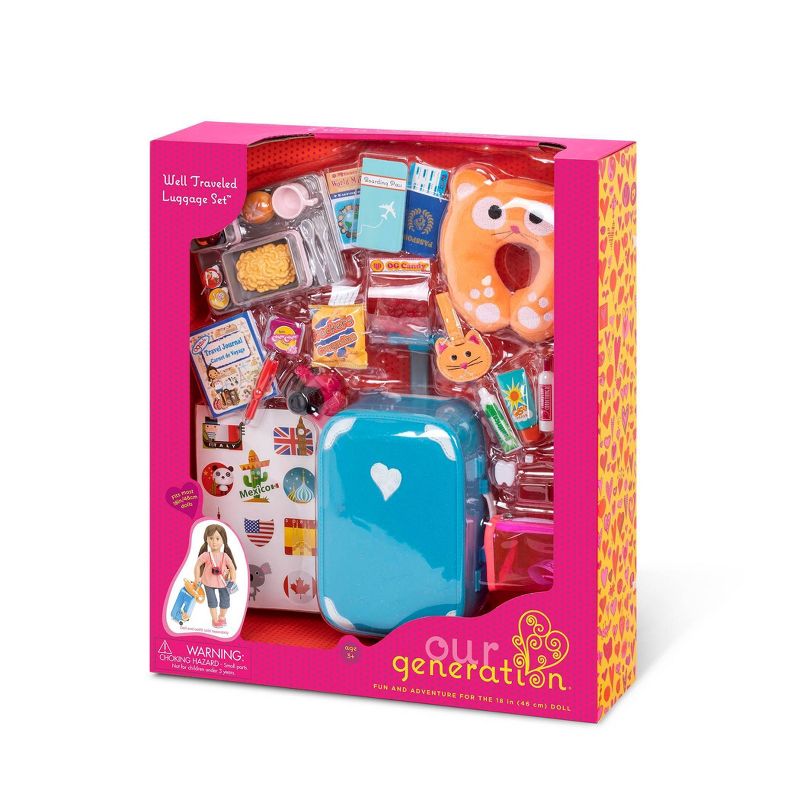 Our Generation Well Traveled Luggage Accessory Set