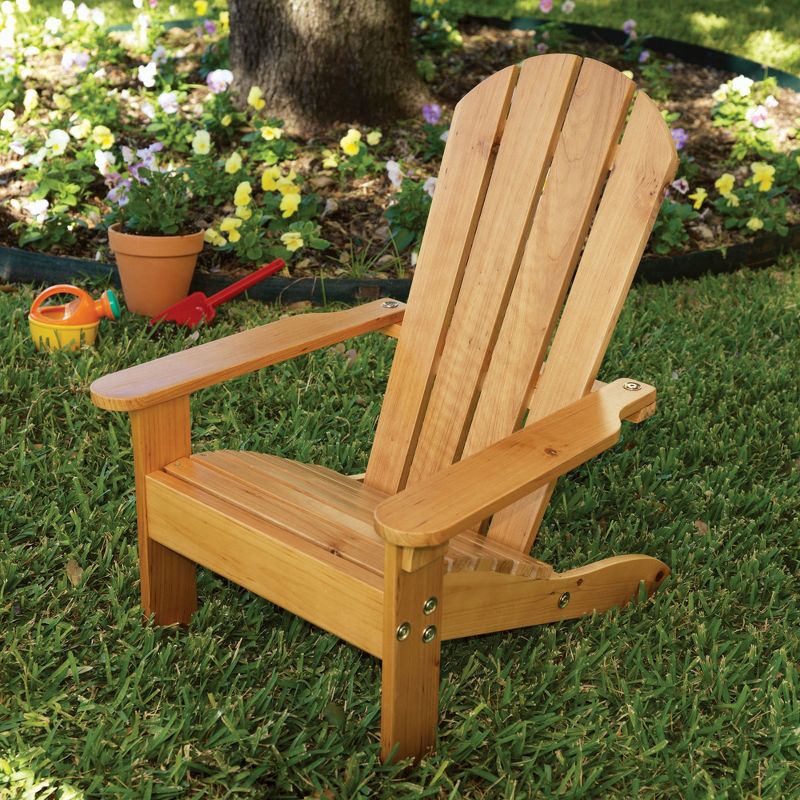 KidKraft 00083 Childrens Outdoor Patio Lawn Kid Sized Wooden Adirondack Chair, Honey