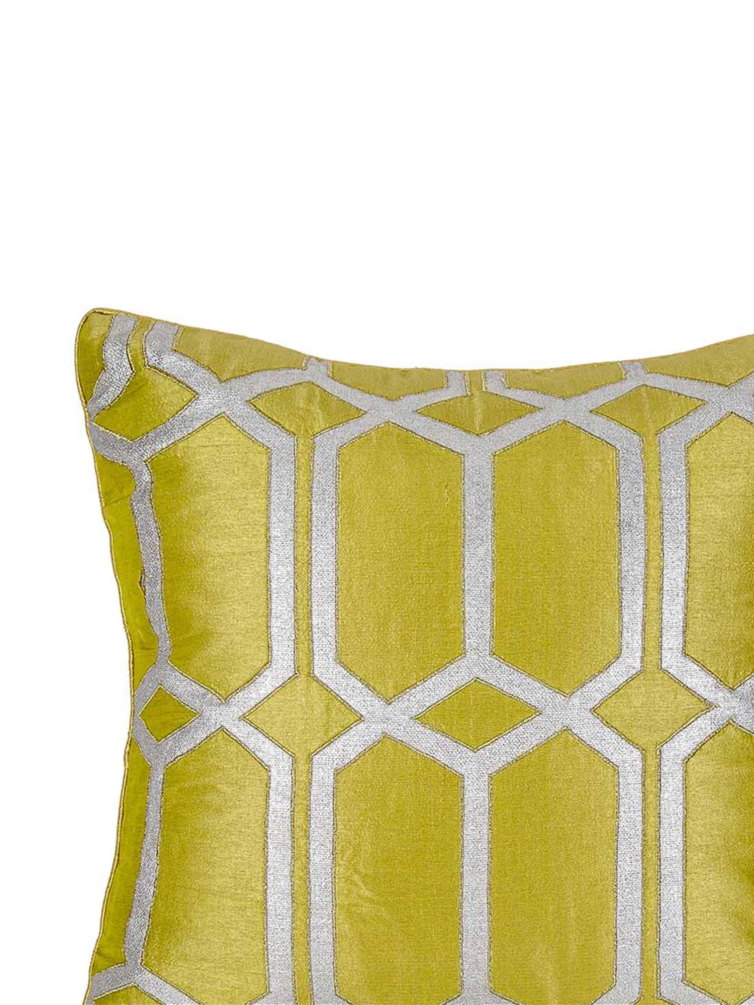 Home4U Green Dupion Cushion Cover