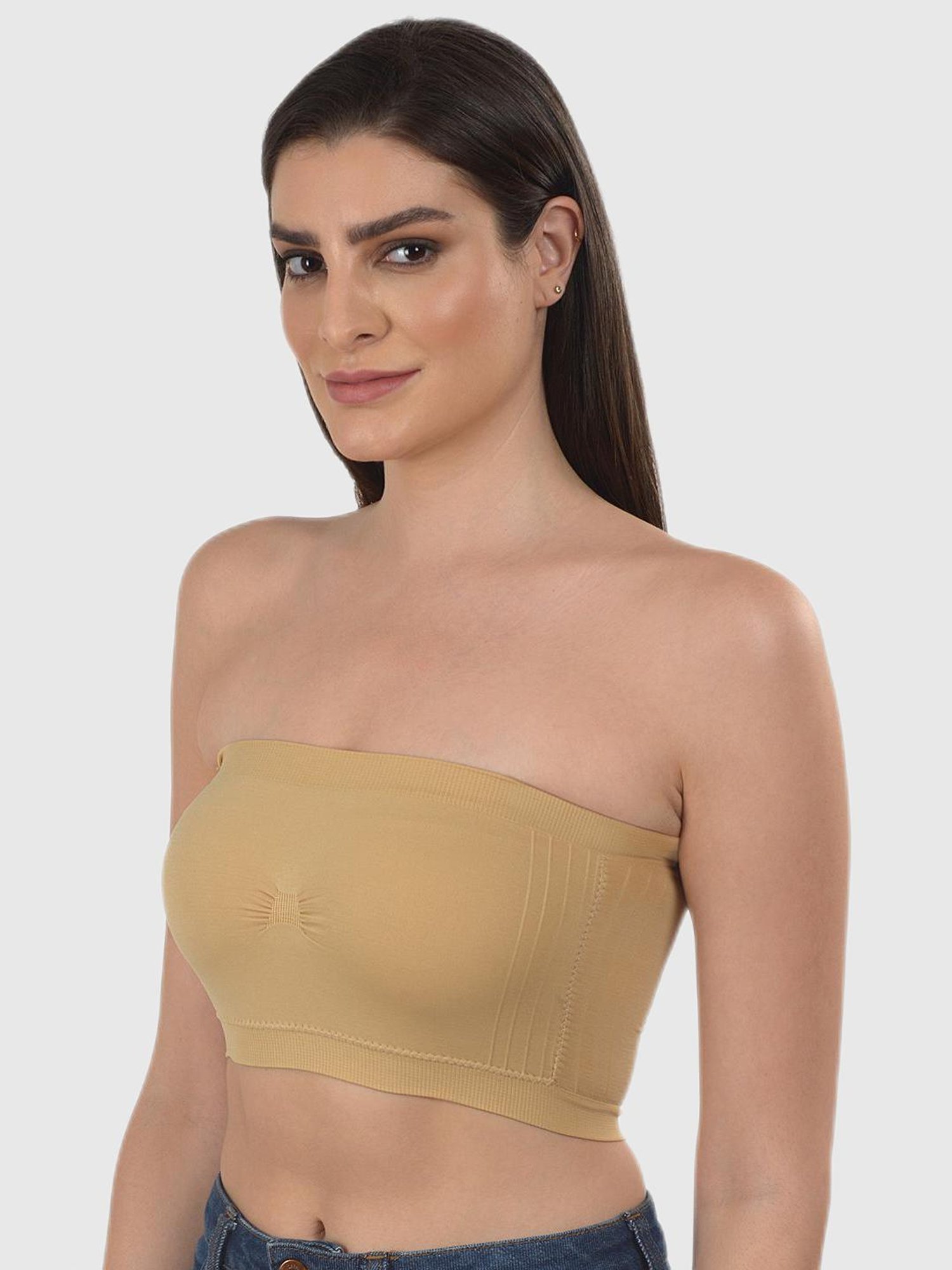 mod & shy Beige Solid Lightly Padded Bra