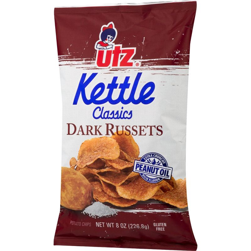 Utz Kettle Classics Dark Russets Kettle Cooked Potato Chips - 8oz