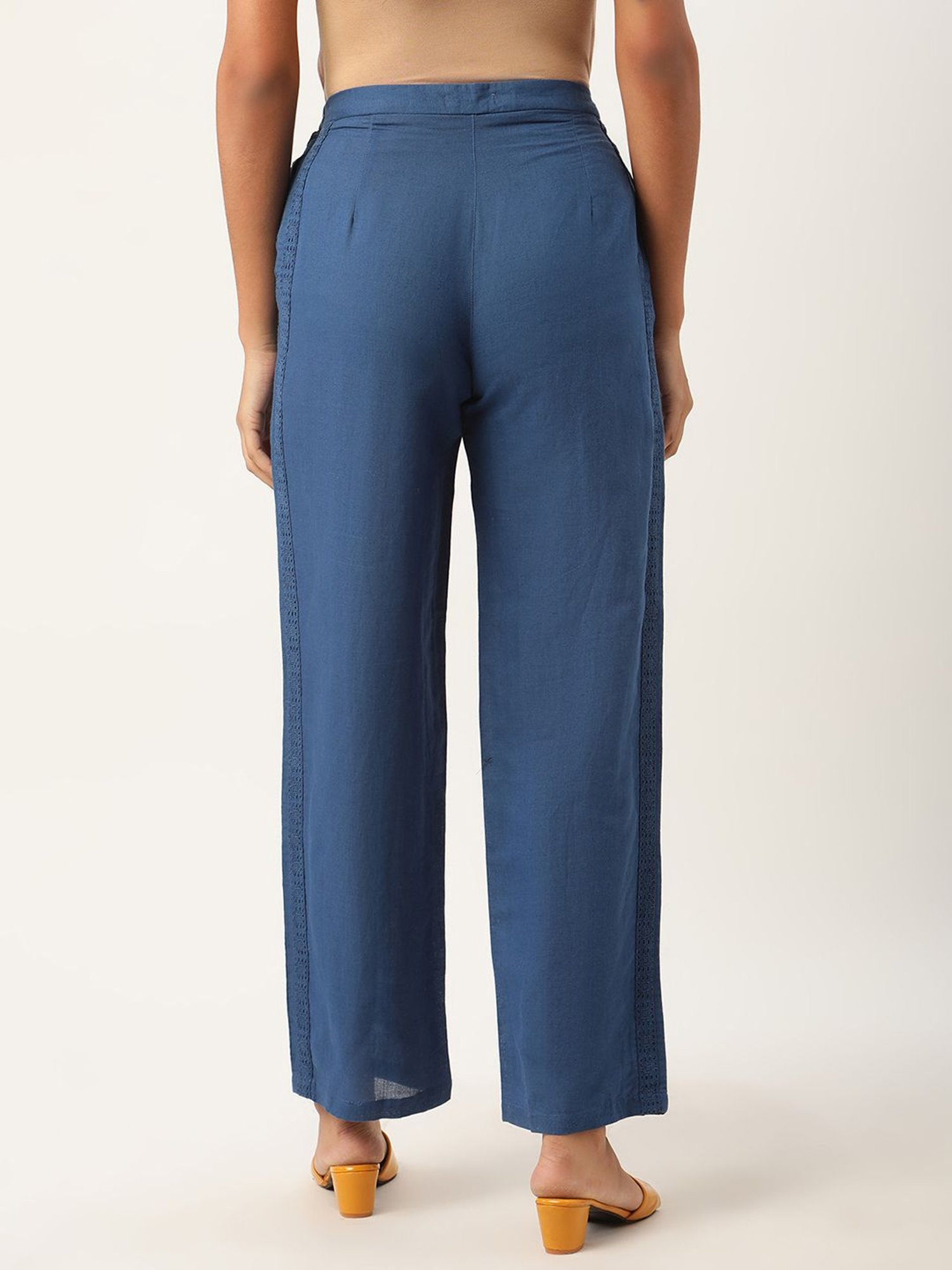 Rooted Blue Straight Fit Trousers