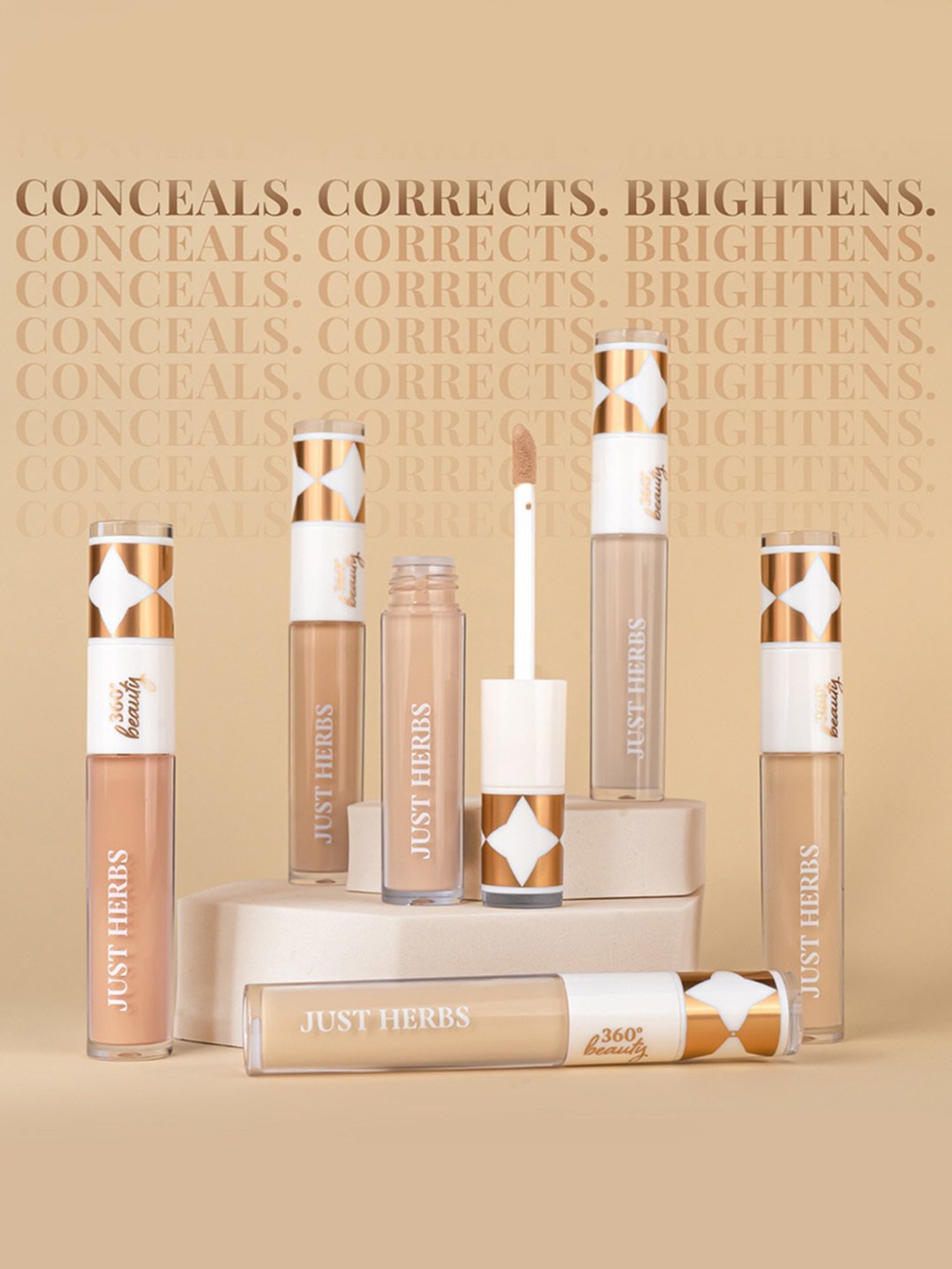JUST HERBS Brightening & Correcting Concealer 02-Porcelain - 6 ml