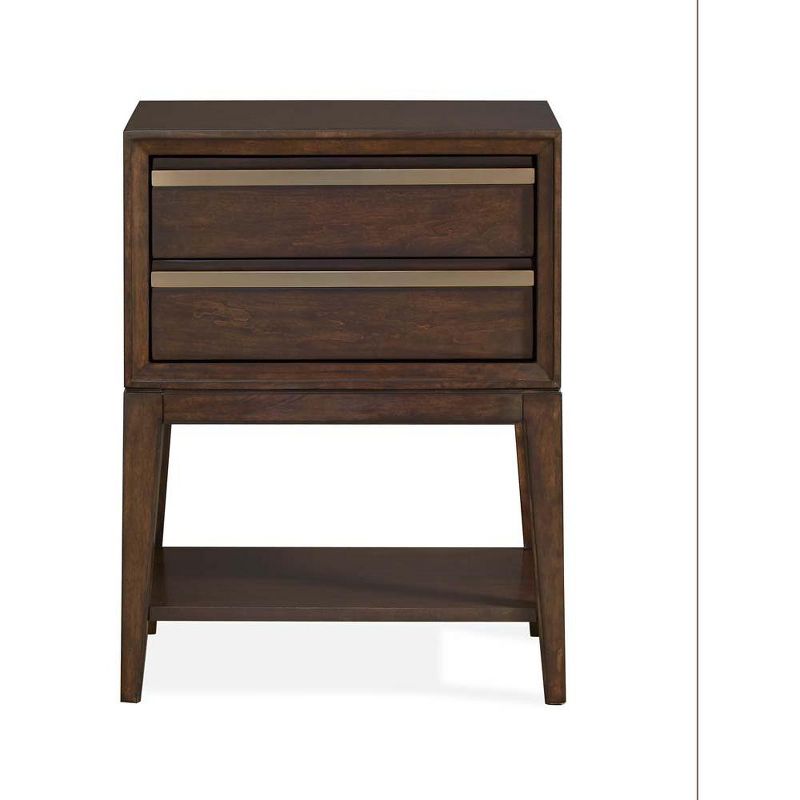 B4769 Modern Geometry Wood Open Nightstand - Magnussen