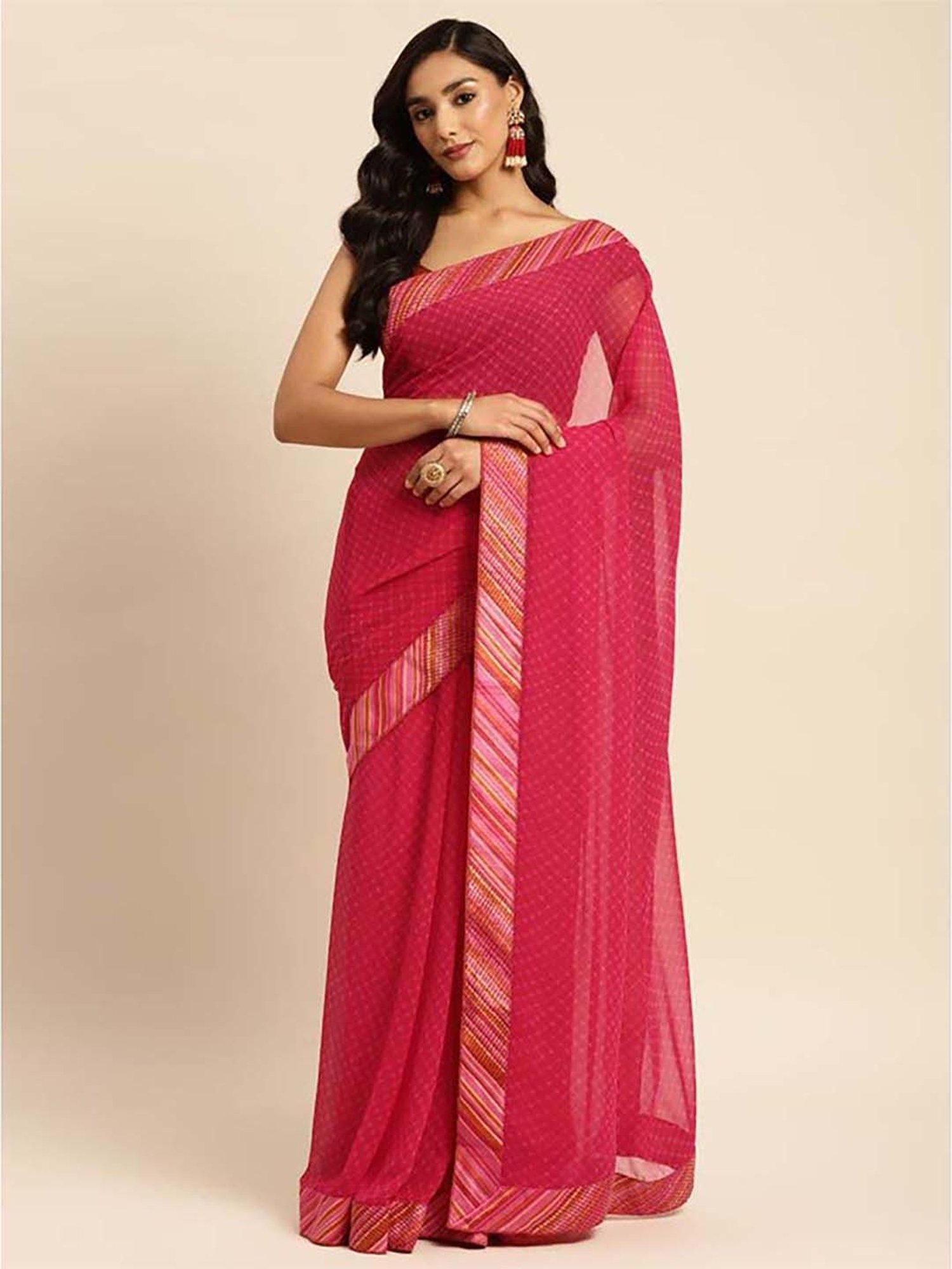 Rangita Pink Saree With Unstitched Blouse