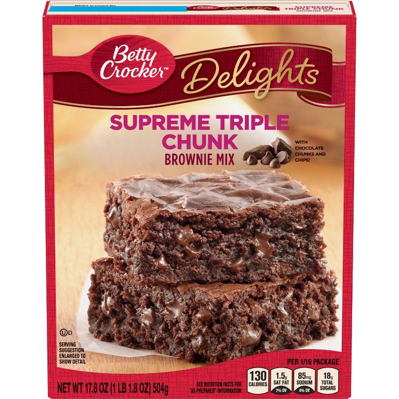Betty Crocker Supreme Triple Chunk Brownie Mix - 17.8oz
