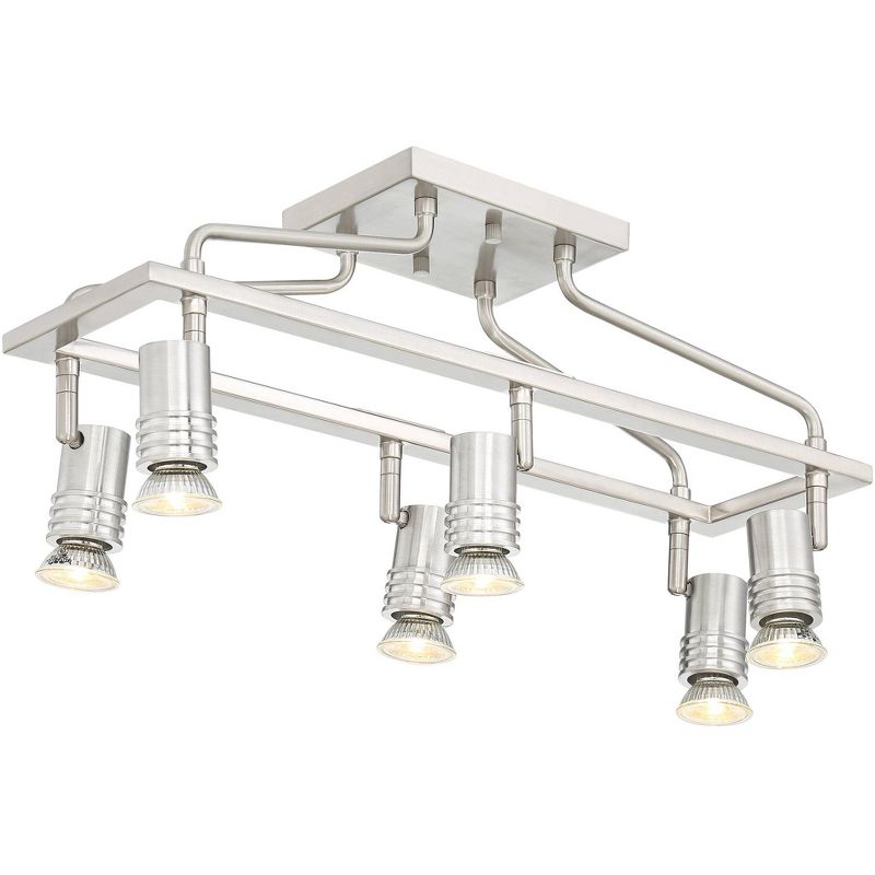 Pro Track Sven 6-Light Brushed Nickel Cage Track Fixture