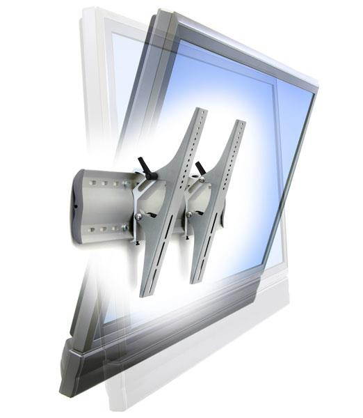 Ergotron TM Tilting Wall Mount - Mounting kit (wall plate, fasteners, 2 brackets) for LCD / plasma panel - aluminium, st