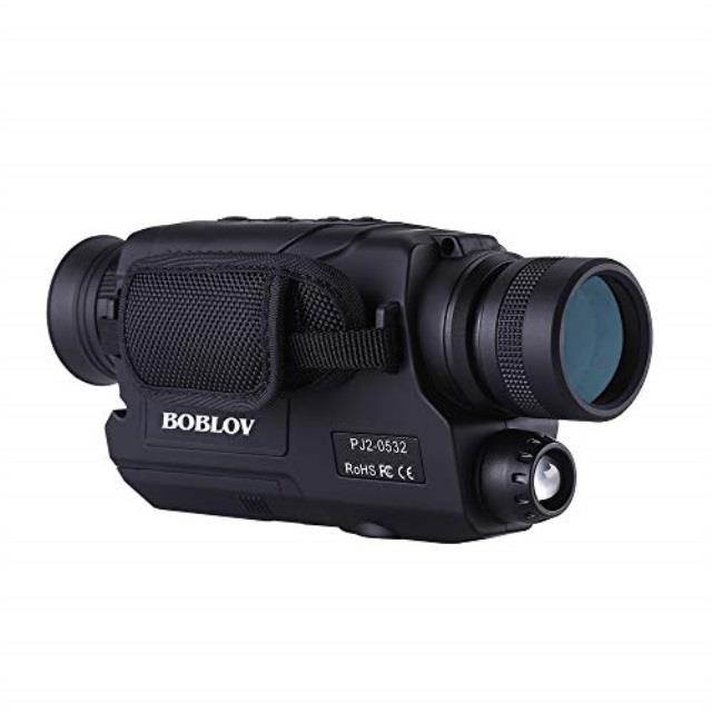 boblov digital night vision monocular 5x32 optics scope night vision infrared monoculars with 16gb card for hunting observe