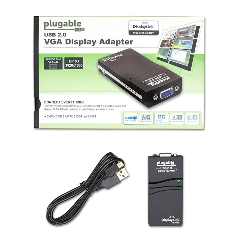 USB to VGA Video Graphics Adapter for Multiple Displays up to 1920x1080 Supports Windows 10 817 XP