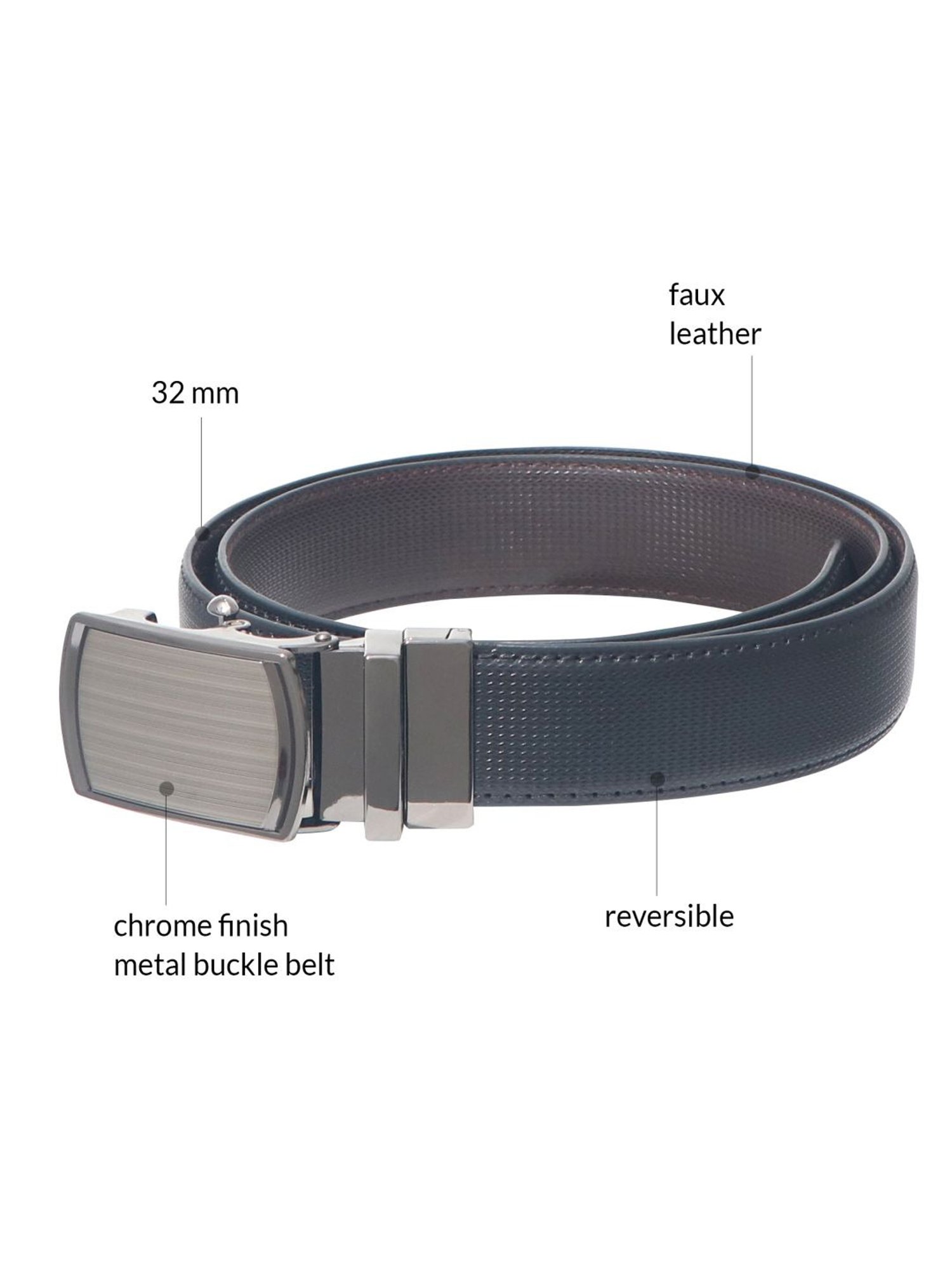 Kara Black & Dark Brown Solid Reversible Belt