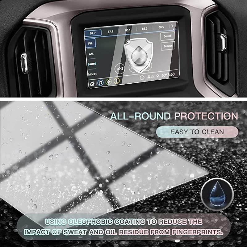 for 2019 2020 2021 Silverado 1500 Infotainment 3 Car Touchscreen Navigation Touch Screen Protector, HD Clear Tempered Glass 9H Scratch Resistance (7IN)