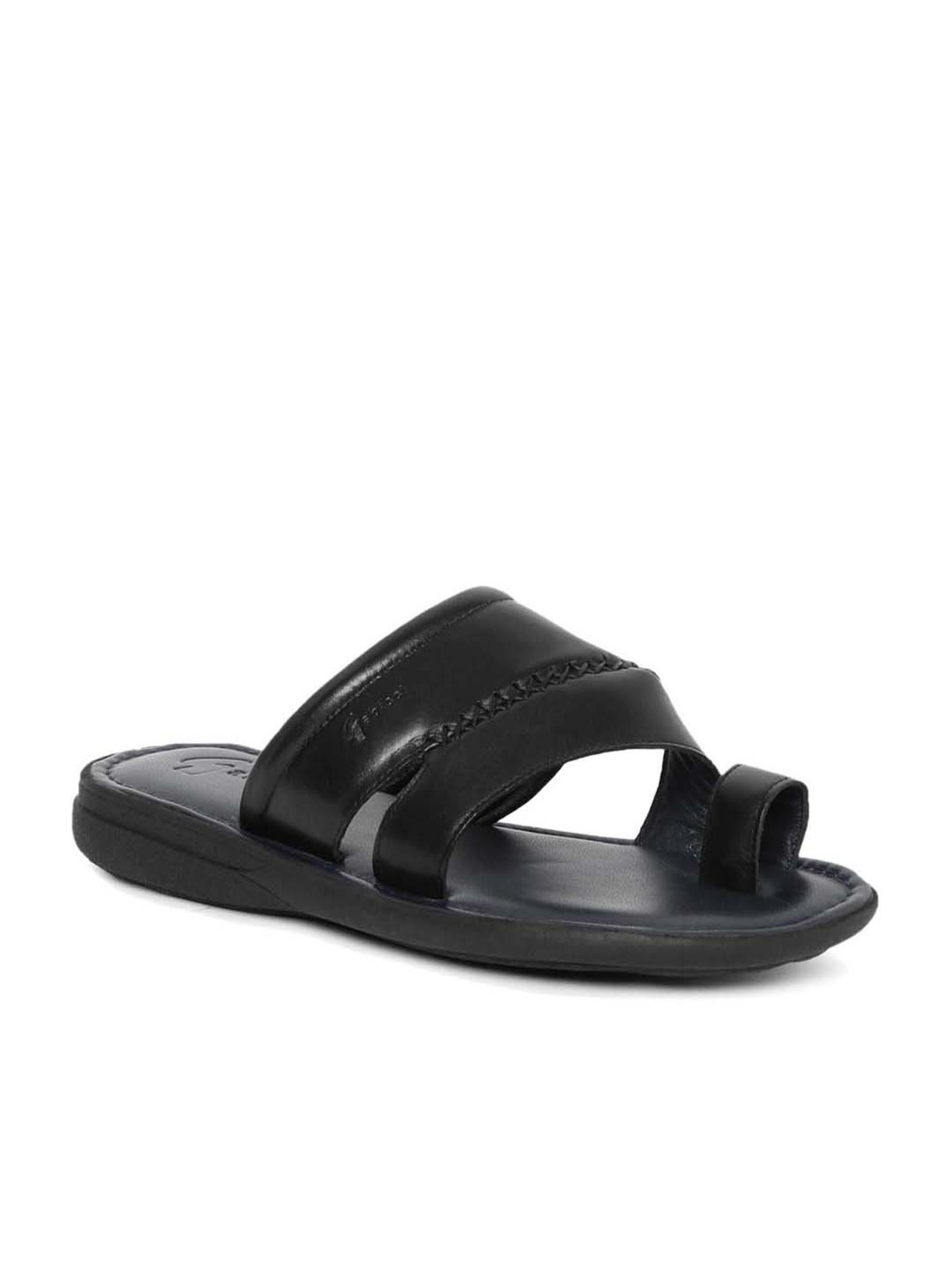Gabicci Men's Black Toe Ring Sandals