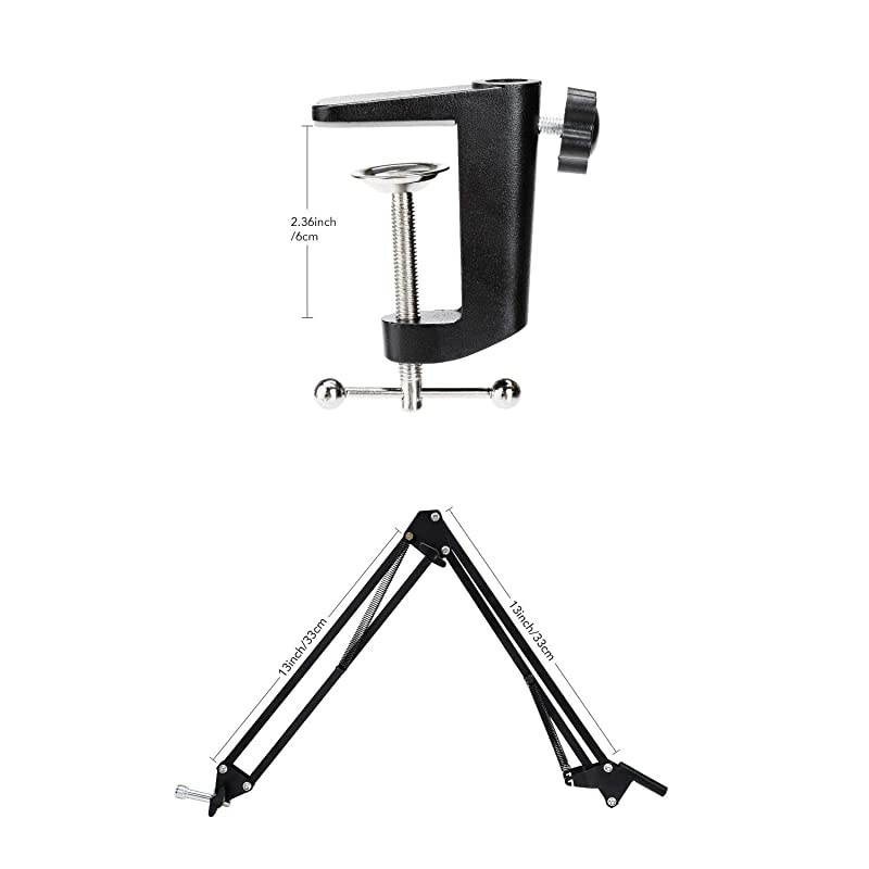 USB Microphone,  Computer Condenser Microphone with Boom Arm Stand Shock Mount Pop Filter, 192KHZ/24Bit, Ideal for Podcast, Live Streaming, Recording, Gaming (VG-016)