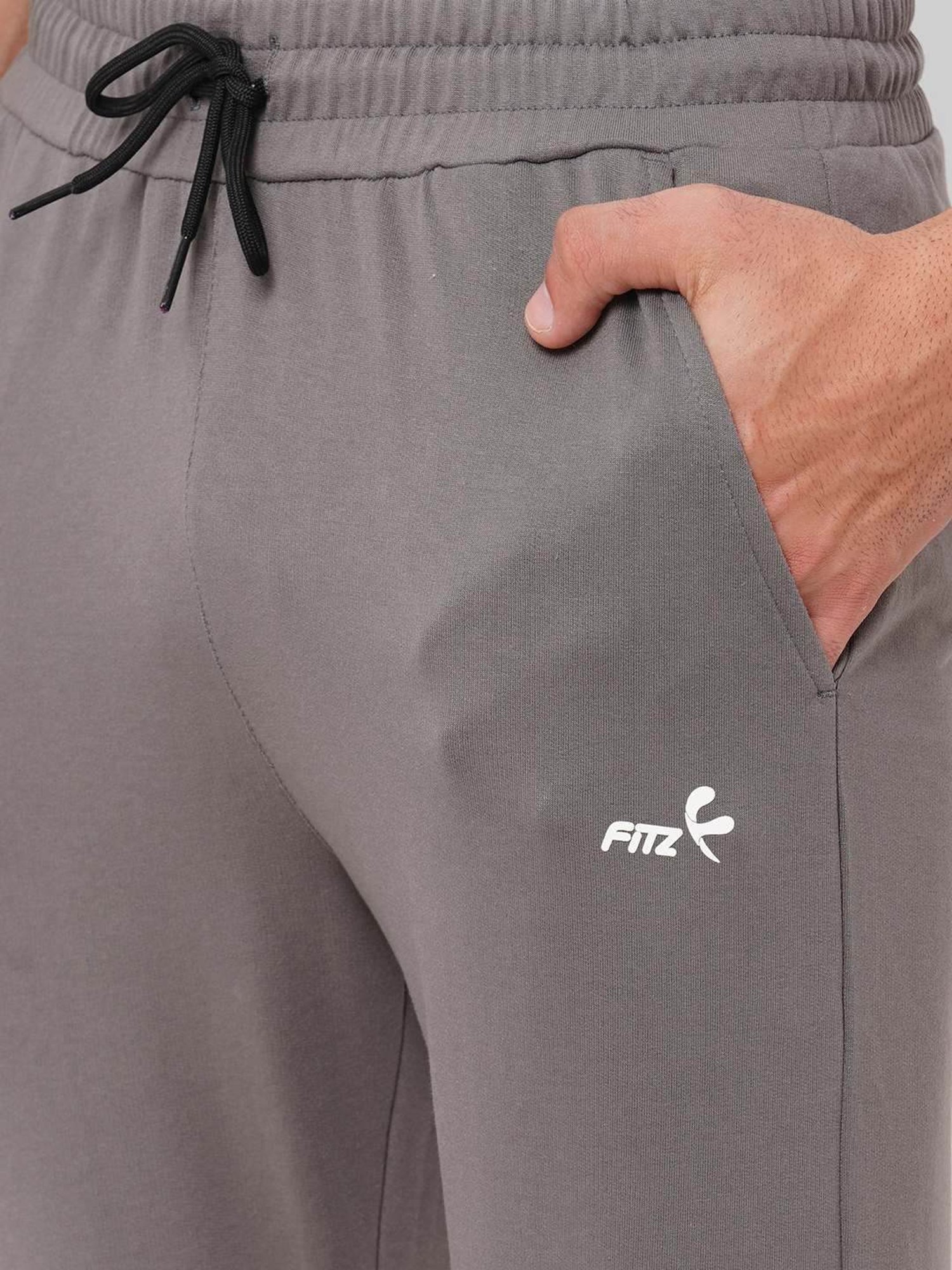 Fitz Charcoal Grey Slim Fit Trackpants