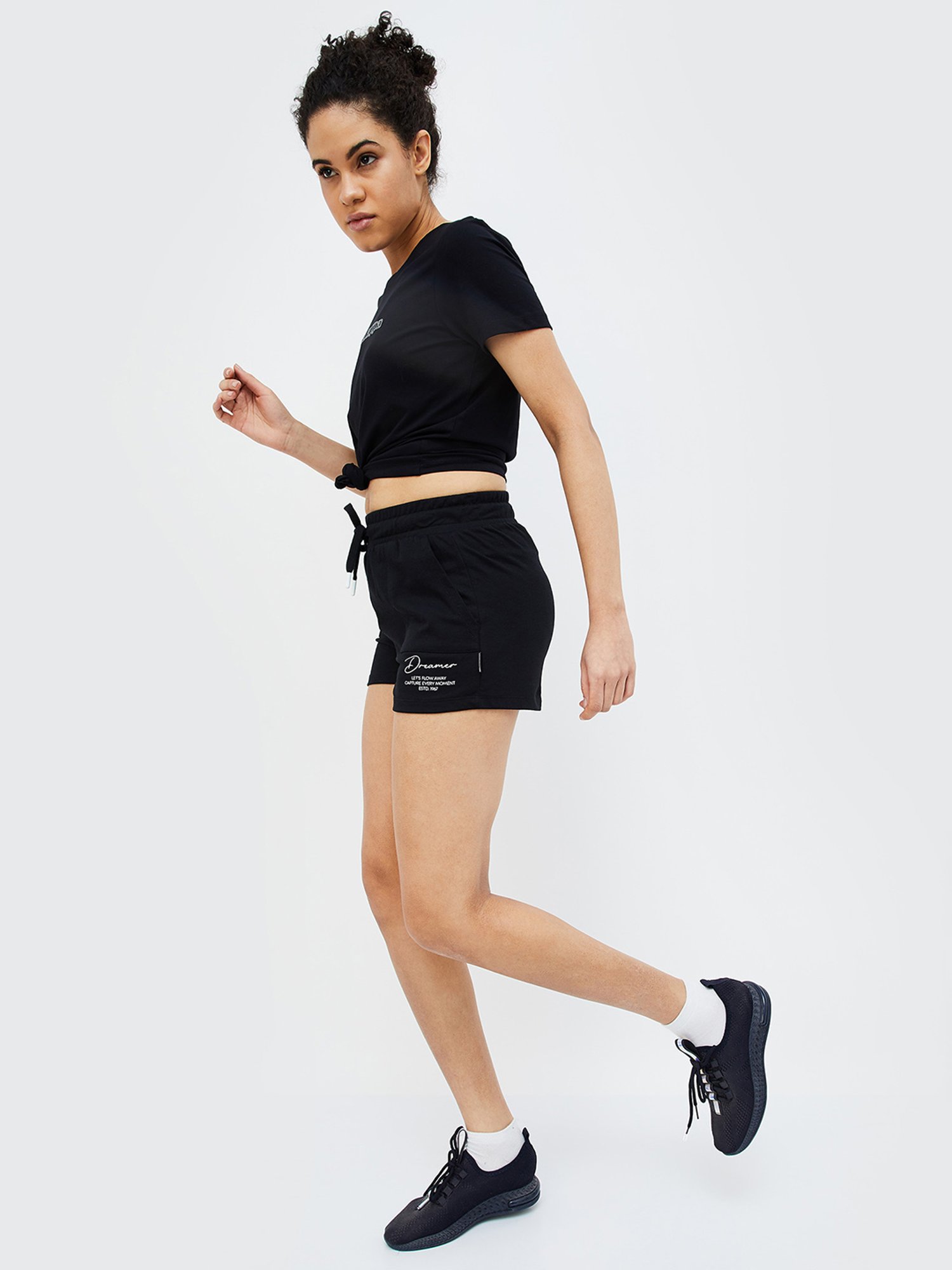 KAPPA Black Graphic Print Shorts
