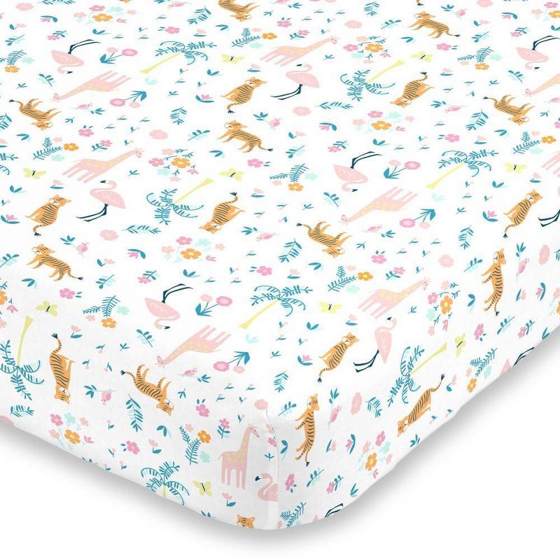 Carter's Tropical Super Soft Mini Crib Fitted Sheet - Pink