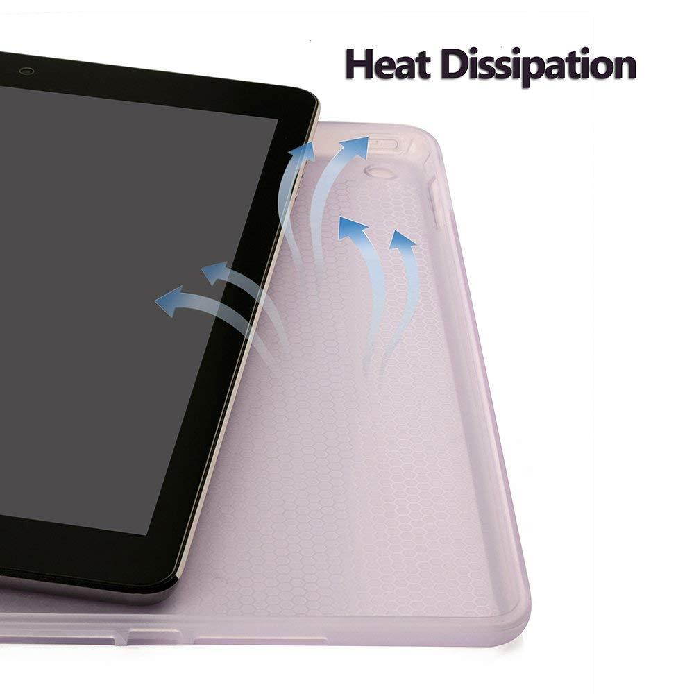 Ruban Case for iPad Pro 9.7 inch 2016 - Slim Lightweight Protective Smart Shell Anti-Scratch Non-Slip Flexible Soft TPU Back Cover Stand [Auto Sleep/Wake], Purple