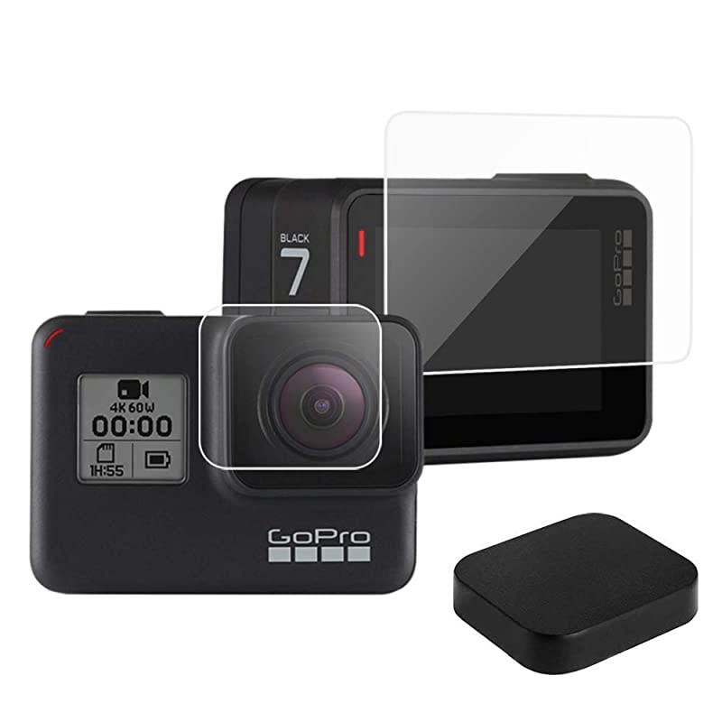 Screen Protector Compatible with New Gopro Hero 7 Black 2018 Hero 6 5 Black Action Camera with Lens Protector Lens Cap Cover and Screen Protector Film Accessories