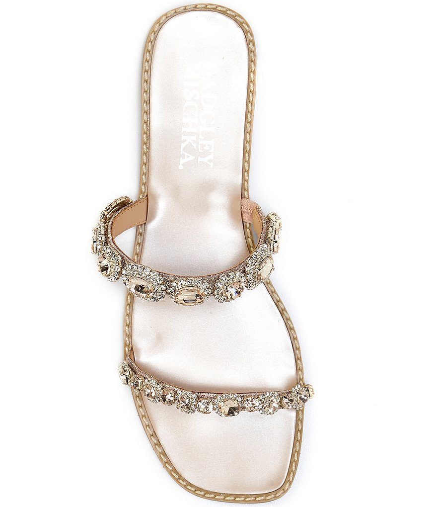 Badgley Mischka Reed Jeweled Strap Detail Sandals
