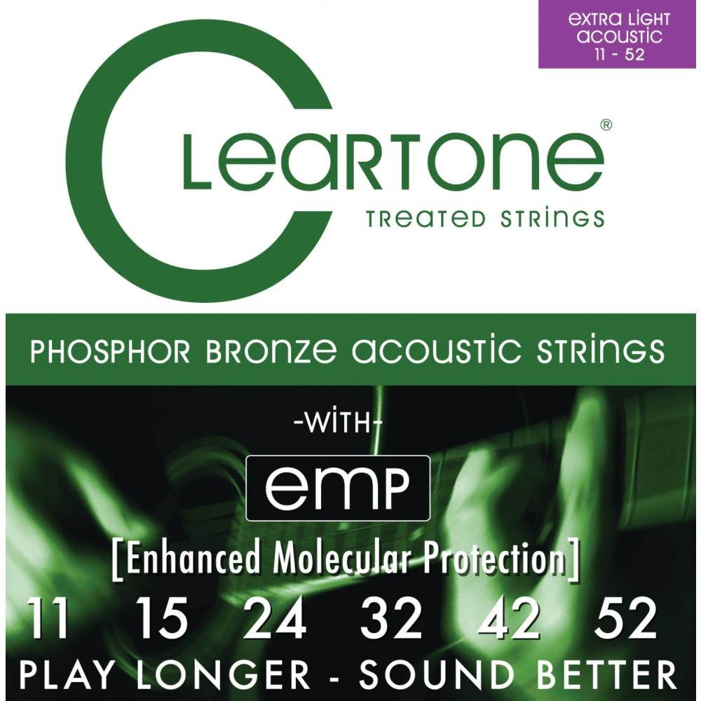 Cleartone Acoustic Guitar Strings - Phosphor Bronze - CL .011 .052 - 1 Pack