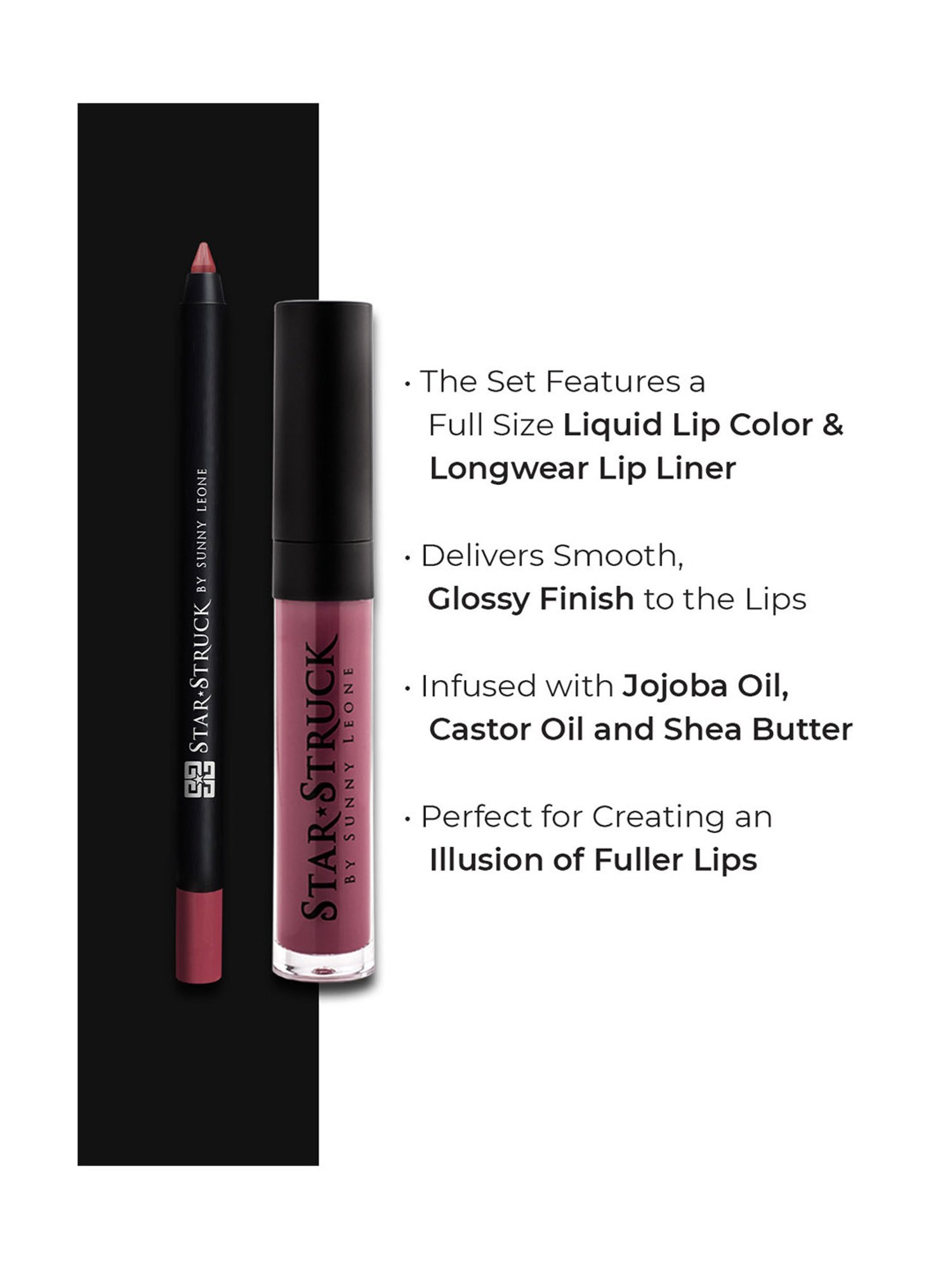 StarStruck By Sunny Leone Liquid Lip Color & Lip Liner Sugar Plum