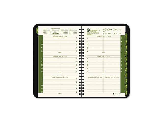 AT-A-GLANCE 70-100G-05 Recycled Weekly/Monthly Appointment Book, Black, 4 7/8" x 8", 2013