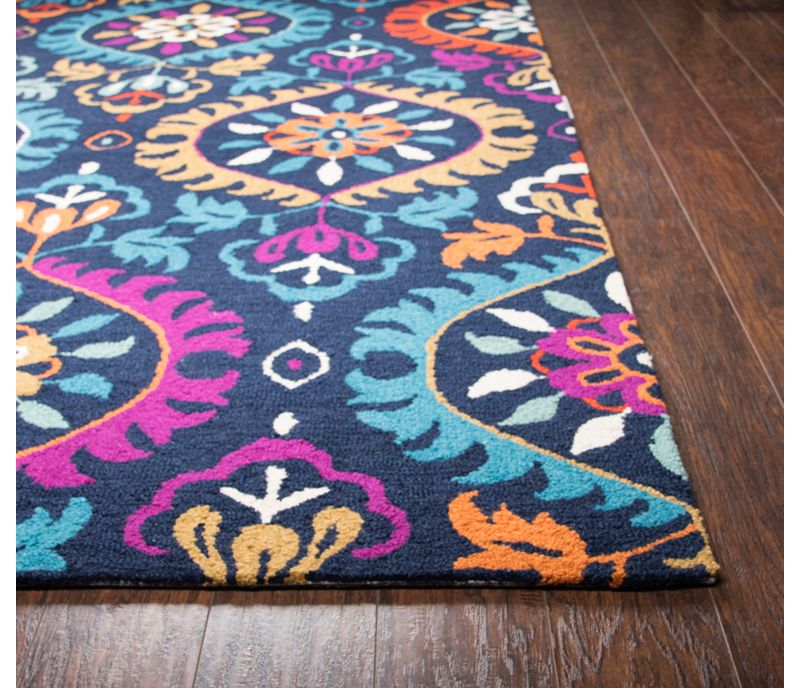 Navy Abstract Tufted Area Rug - (5'x8') - Rizzy Home