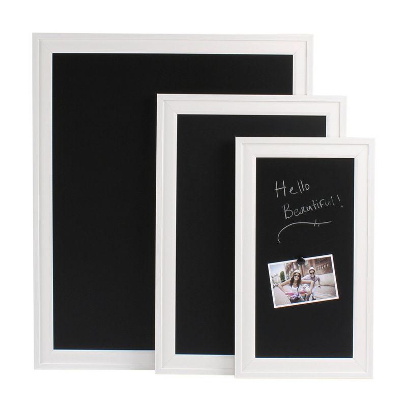 28" x 34" Bosc Framed Magnetic Chalkboard White - DesignOvation