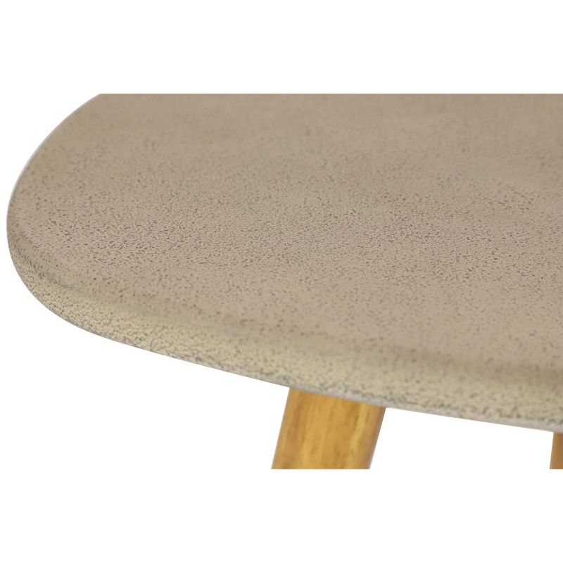 Small Mid-Century Wood Outdoor Accent Table - Gray - Olivia & May