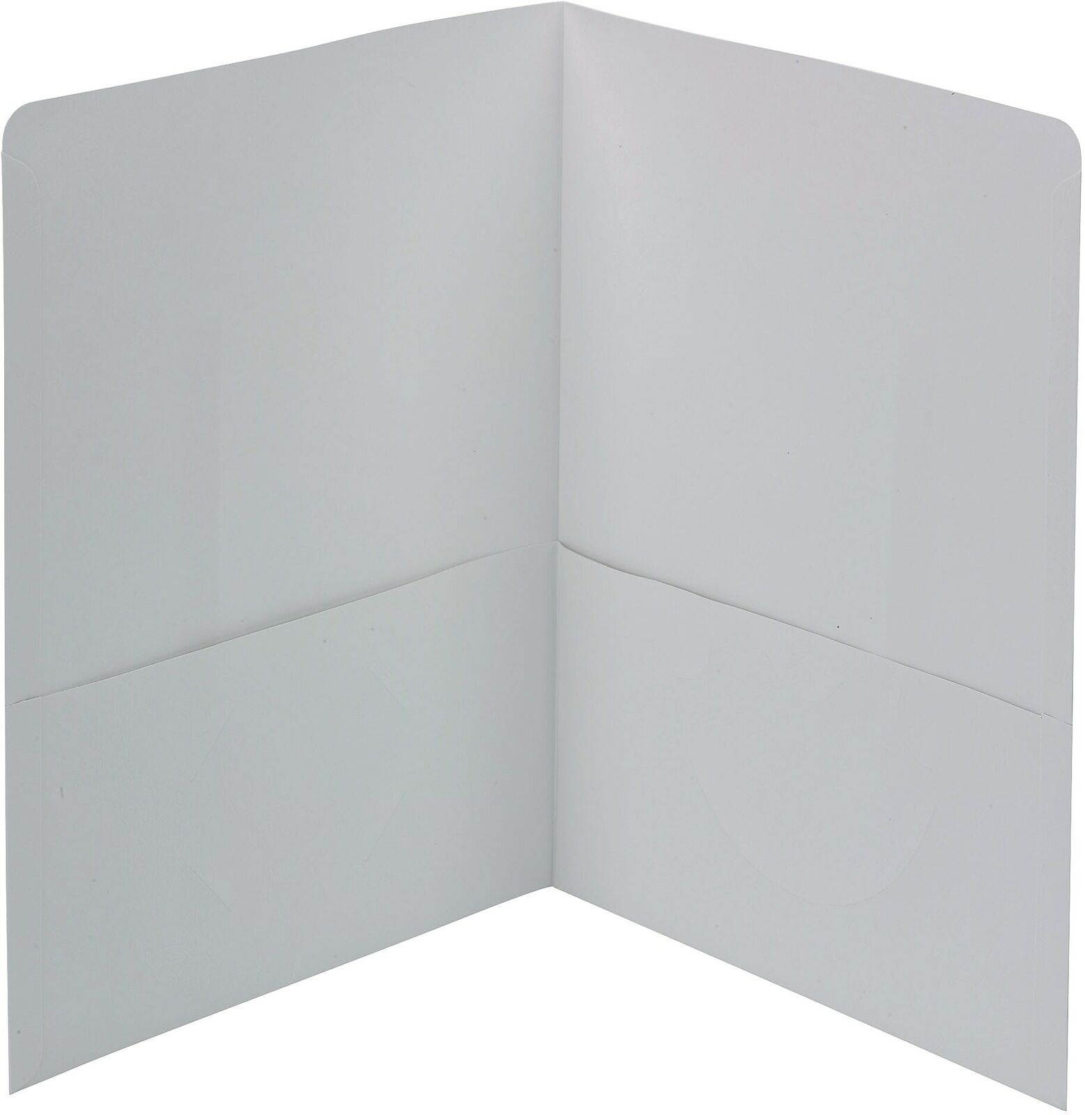 Smead Two-Pocket Folder Textured Paper White 25/Box 87861