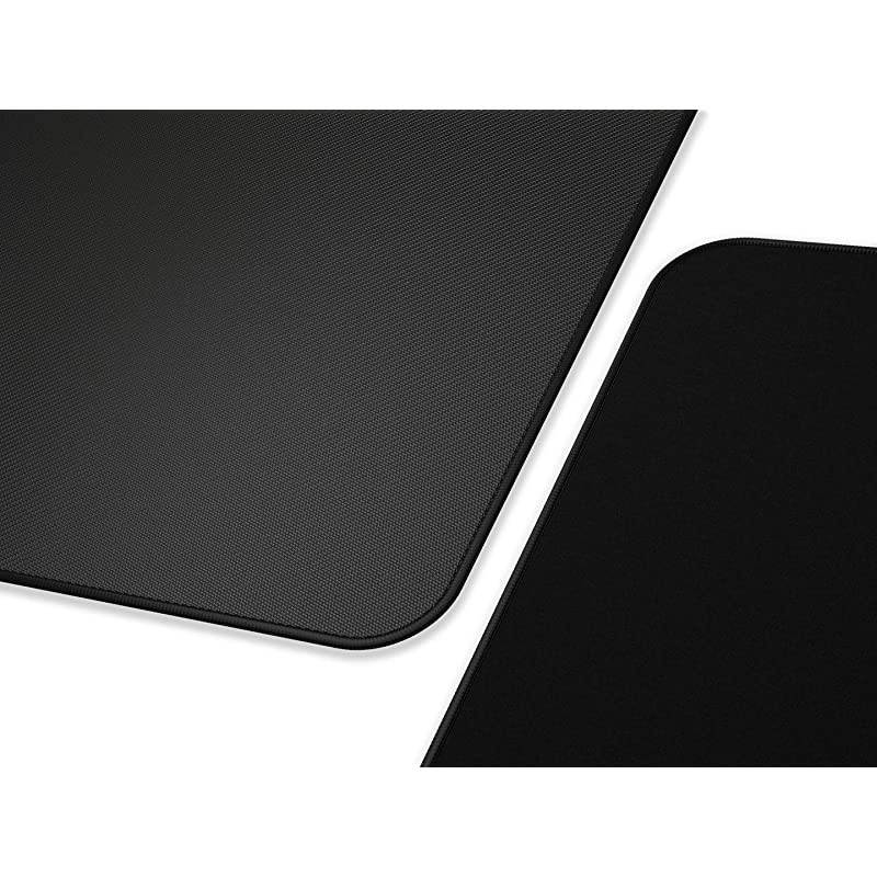 Extended Gaming Mouse PadMat Long Black Cloth Mousepad Stitched Edges | 11x36 GE