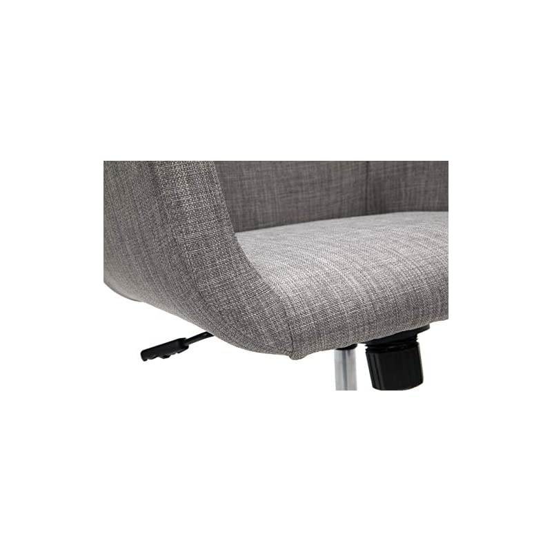ESS Collection Upholstered Home Office Desk Chair, in Grey (ESS-2085-GRY)