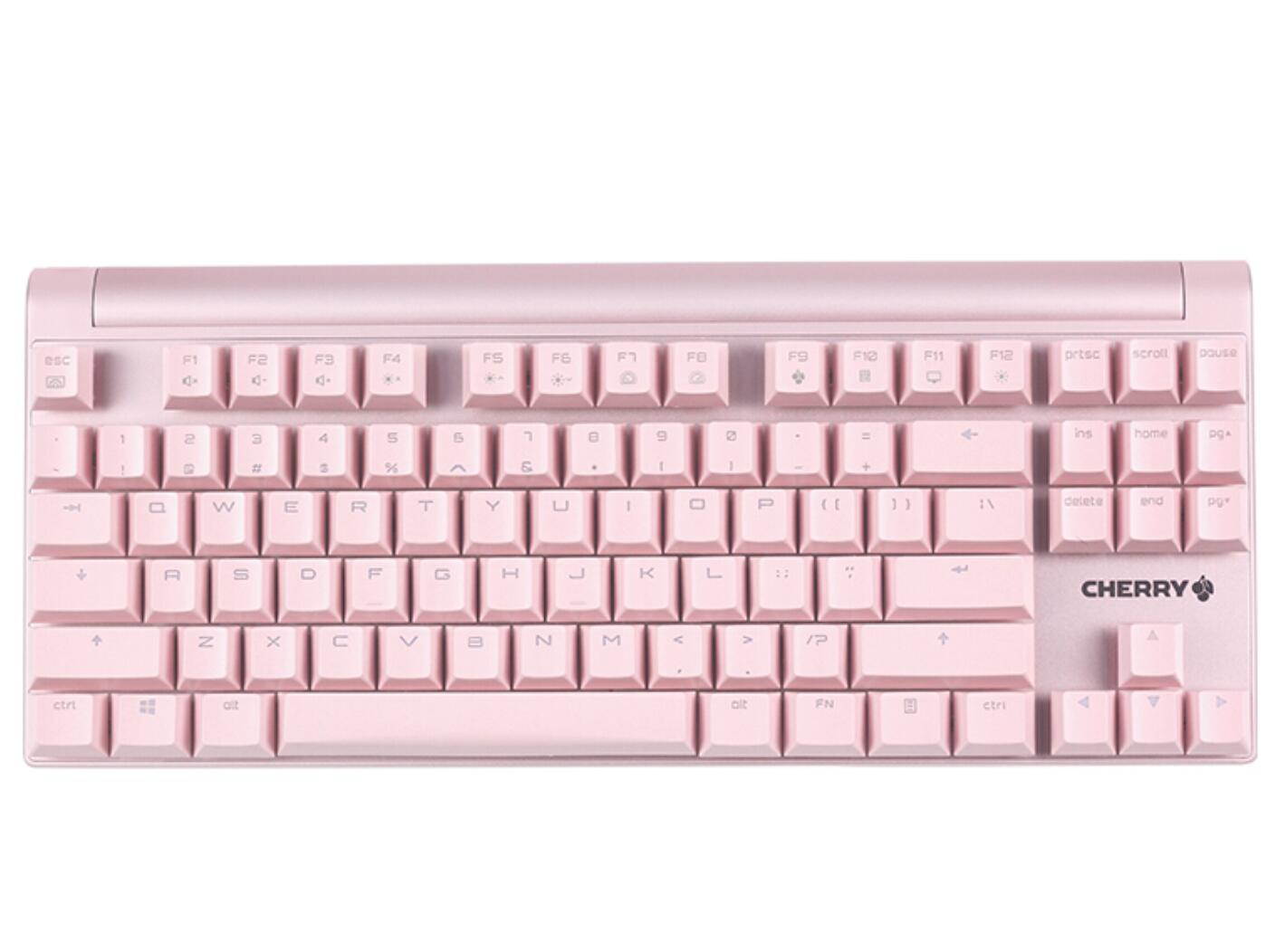 Cherry MX 8.0 RGB Pink TKL NKRO Gaming Mechanical Keyboard Wholly Aluminum Alloy Body Double-shot Keycaps  With Metallic Portable Case - Cherry MX Brown