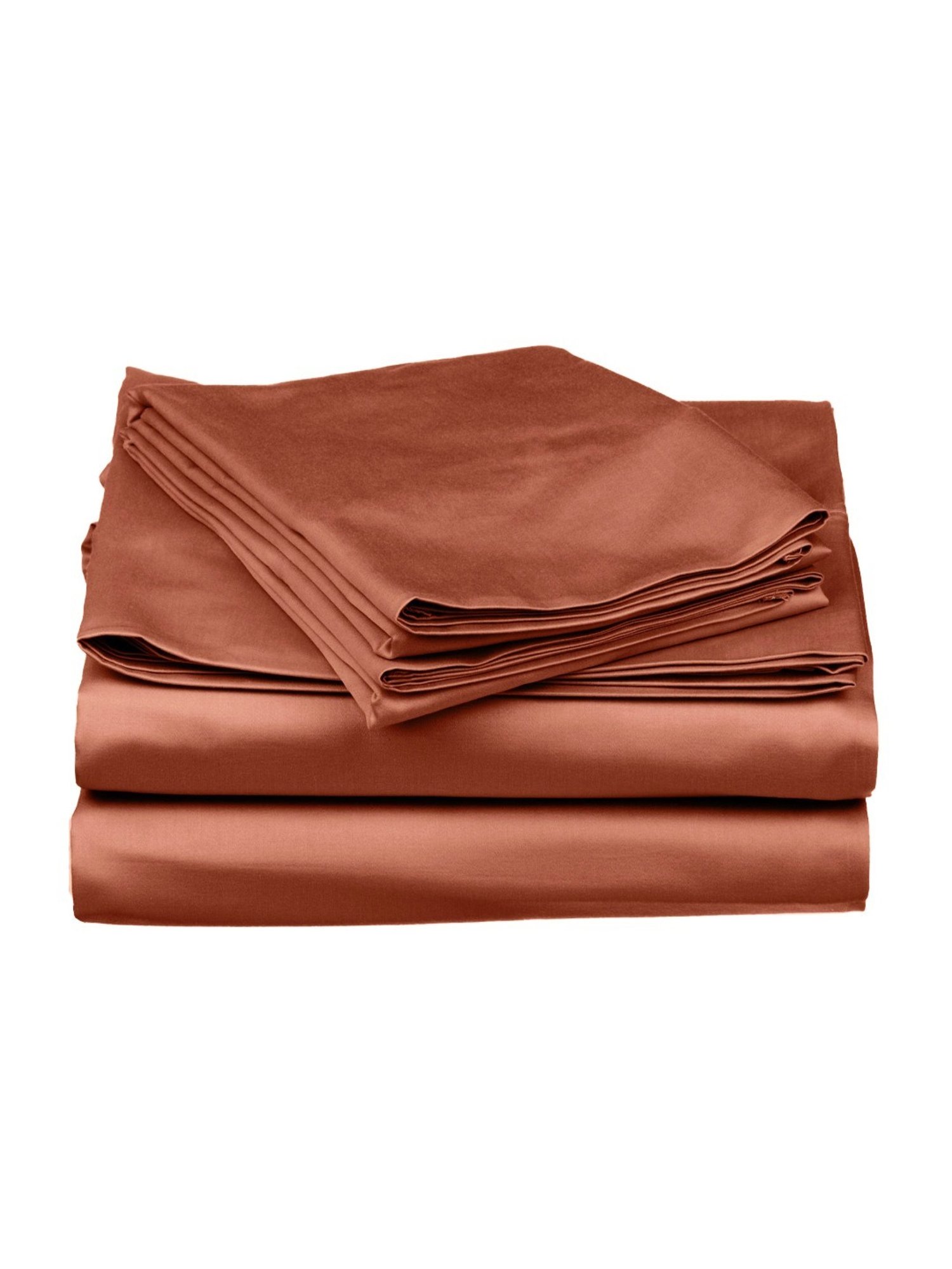 Stoa Paris Date Night Collection 300 TC Copper Sateen Super King Bed Sheet with 4 Pillow Covers