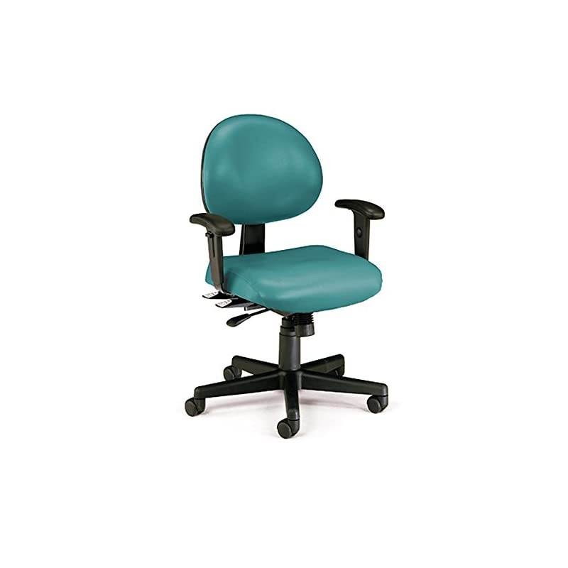 Continuous-Use Seating - Chair with Arms - 18-22" Seat Height - Navy Vinyl - Navy Vinyl