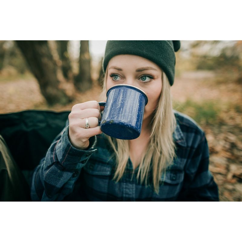 Stansport Enamel Camping Tableware Set 24 Pieces Blue