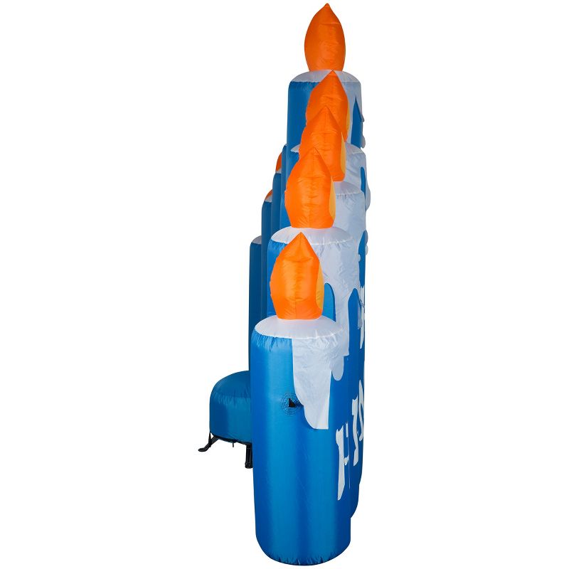 Gemmy Airblown Hanukkah Candles Scene, 6.5 ft Tall, Multicolored