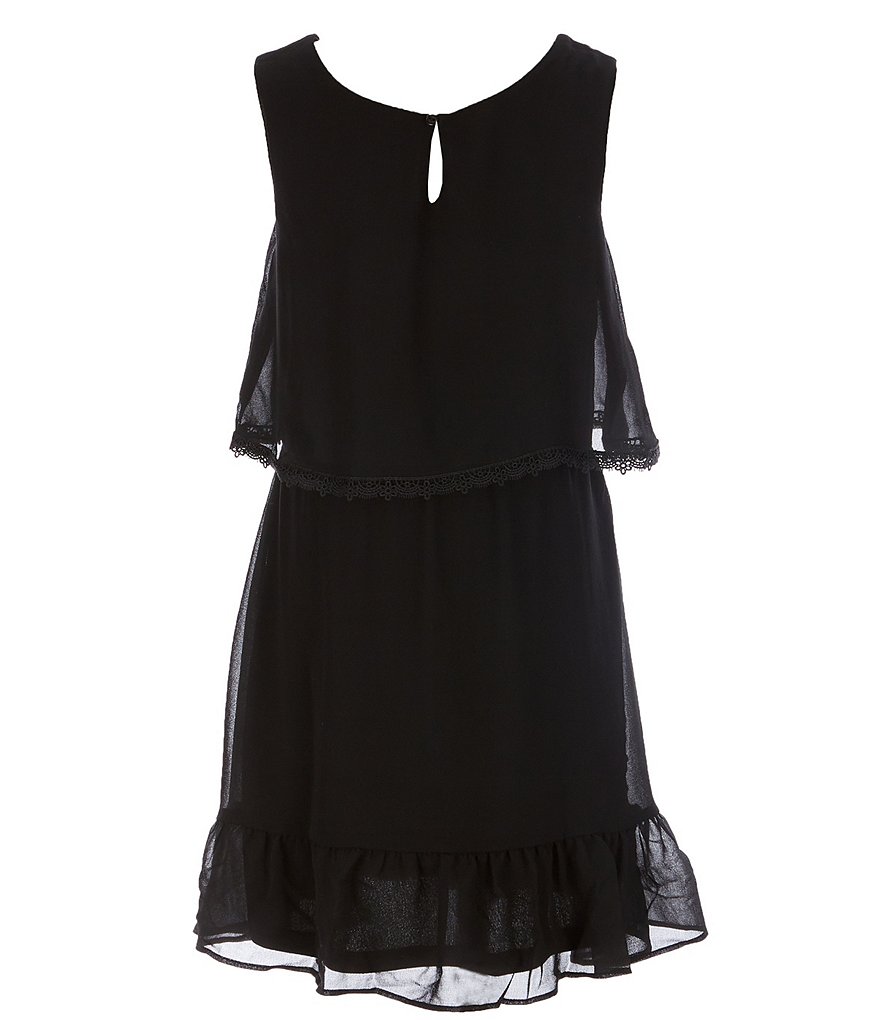 I.N. Girl Big Girls 7-16 Georgette Ruffle-Hem Popover Dress