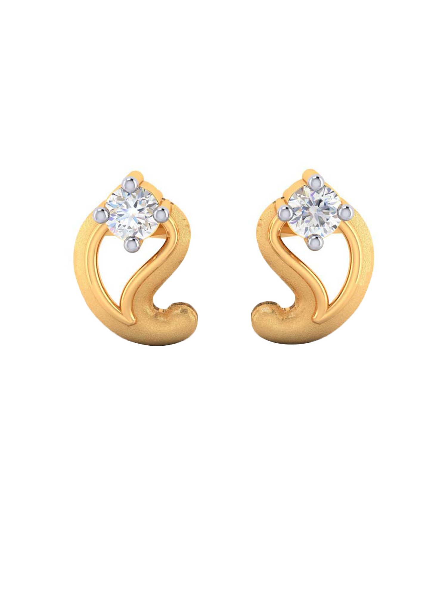 P.C. Chandra Jewellers 18 kt Gold & Diamond Earrings