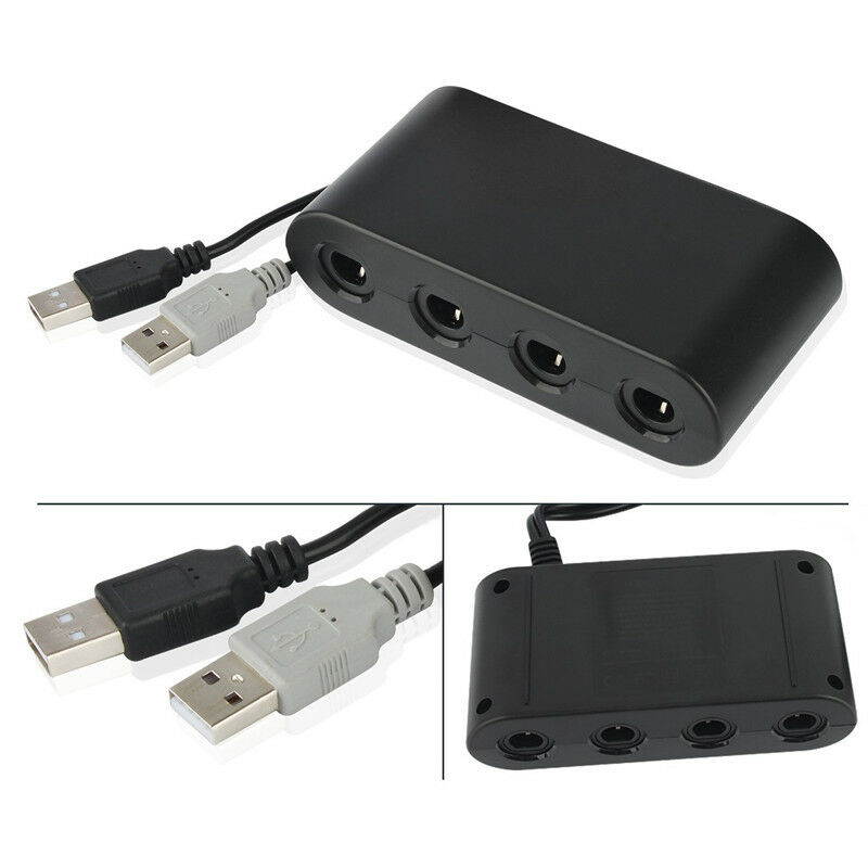 Gamecube Controller Adapter USB For Nintendo Wii U Super Smash Bros. Switch & PC
