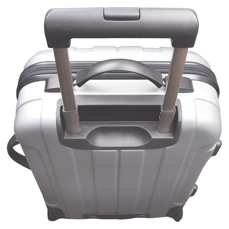 Traveler's Choice Rome 3pc Hardside Spinner/Rolling Luggage Set - Silver