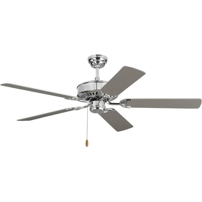 52" Monte Carlo Haven Chrome Pull Chain Ceiling Fan