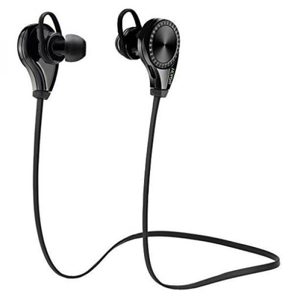 Bluetooth Headphones, HOPDAY Wireless Earbuds Sports Running Earphones with Built-in Mic, Noise Cancelling Stereo Sound Sweatproof Workout Headsets Play Up to 7 Hours, Black