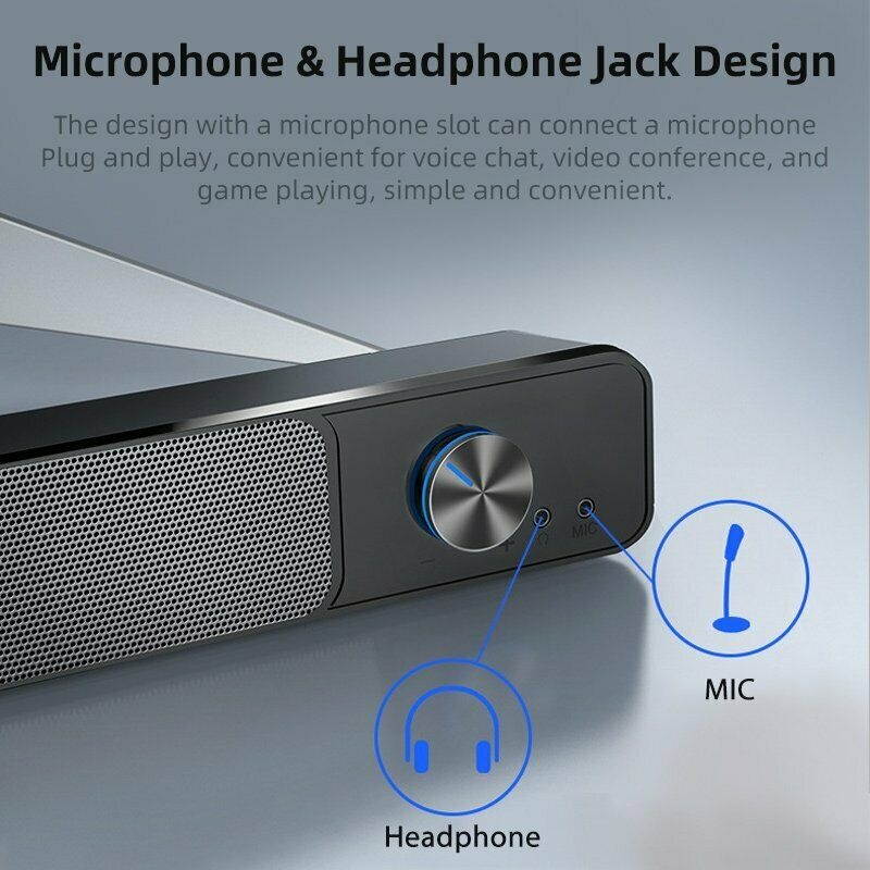 TV Speaker Home Theater Soundbar Bluetooth Wireless Sound Bar Speaker System Aux
