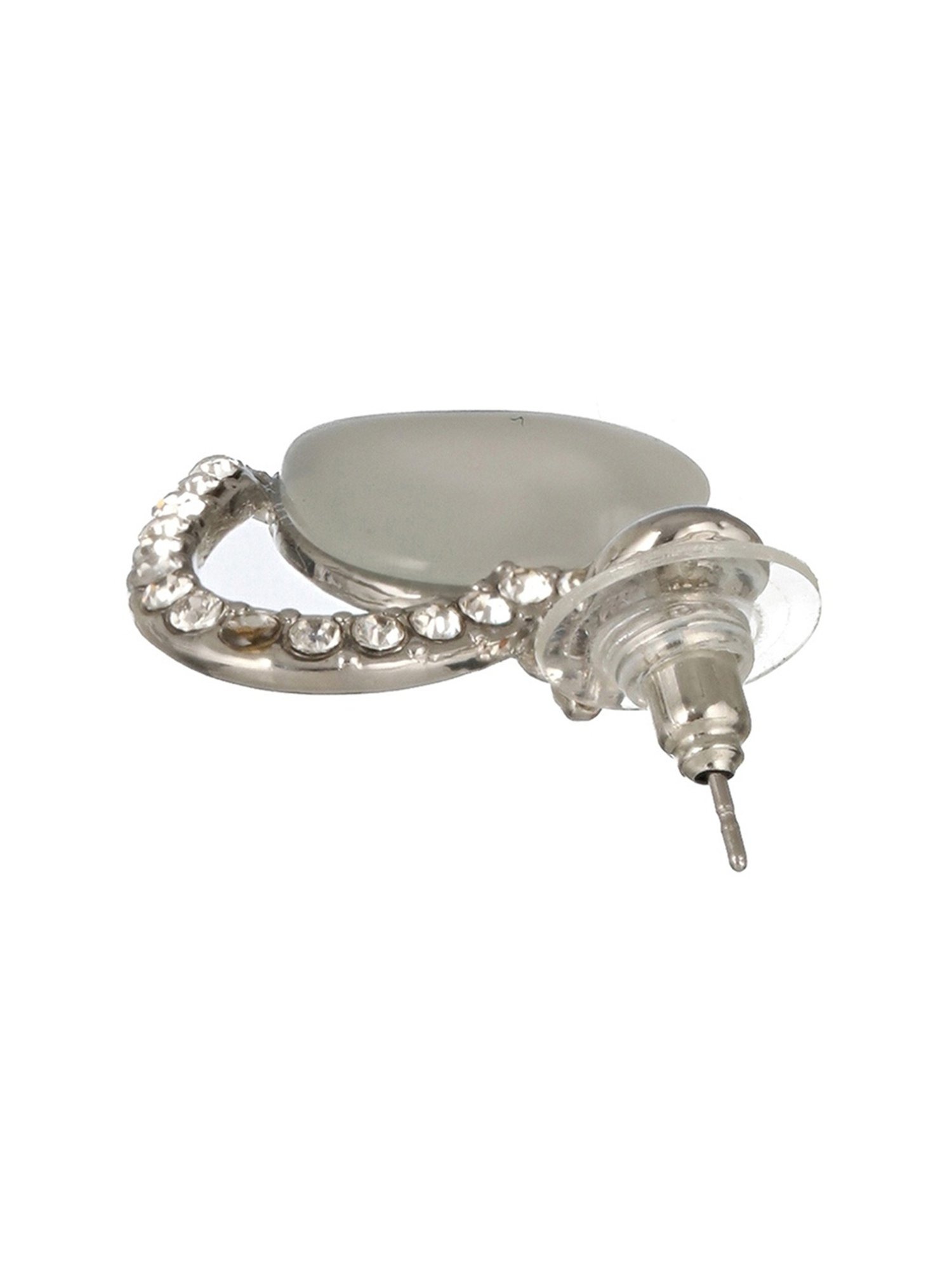 Prita by Priyaasi Heart American Diamond Studded Drop Earrings